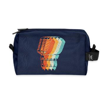 Musik Retro Mikrofon Dj Schlagermusik - Recycelte Kulturtasche - Navy - Vorne