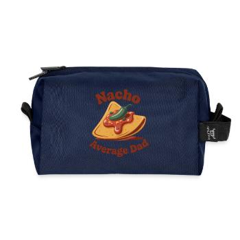 No 08/15 Dad | Nacho Humor - Recycled Toiletry Zip Bag - navy - Front