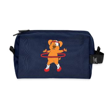 Hula Hup Huller Hullern Huller Hoop Hund - Recycelte Kulturtasche - Navy - Vorne