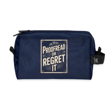 Print Designer Proofread Or Creative Designer - Recycled Toiletry Zip Bag - navy - Front
