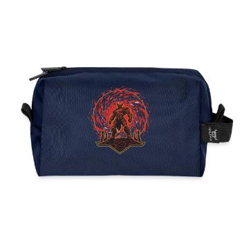 Teufel Dämon Maske Tod Fantasy Satan Halloween - Recycelte Kulturtasche - Navy - Vorne