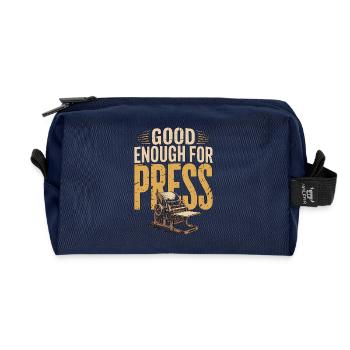 Print Designer Good Enough For Press Print Design - Recycled Toiletry Zip Bag - navy - Front