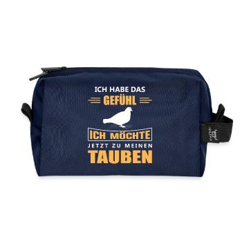 Taubenzüchter Taube Taubenzucht Spruch Brieftaube - Recycelte Kulturtasche - Navy - Vorne