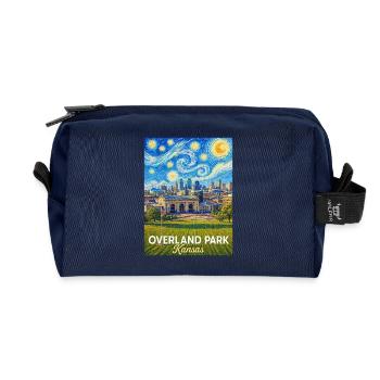 Overland Park Night Starry Sky Kansas - Recycelte Kulturtasche - Navy - Vorne