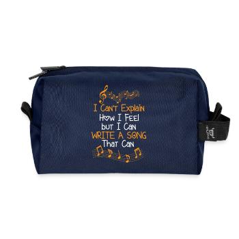 Singer Music Teacher Music Singer Choir - Recycled Toiletry Zip Bag - navy - Front