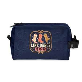 Line Dance Girls - Recycled Toiletry Zip Bag - navy - Front