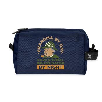 Geisterjagd paranormal geist geisterjäger - Recycelte Kulturtasche - Navy - Vorne
