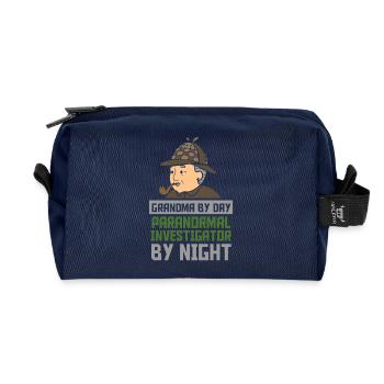 Geisterjagd paranormal geist geisterjäger - Recycelte Kulturtasche - Navy - Vorne