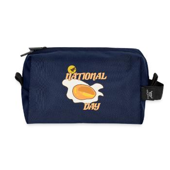Tag der Eier - Recycelte Kulturtasche - Navy - Vorne