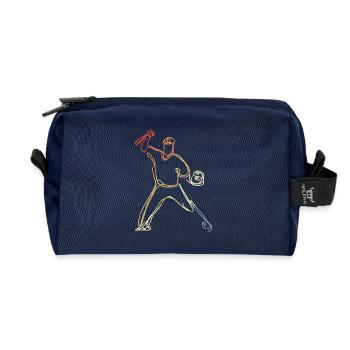 Baseballer Vintage Look - Recycelte Kulturtasche - Navy - Vorne