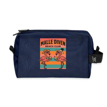 Malle Diven Beach Club Flamingo Mallorca Party  - Recycelte Kulturtasche - Navy - Vorne