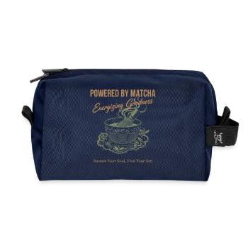 Angetrieben von Matcha Energizing Goodness Zen Tea - Recycelte Kulturtasche - Navy - Vorne