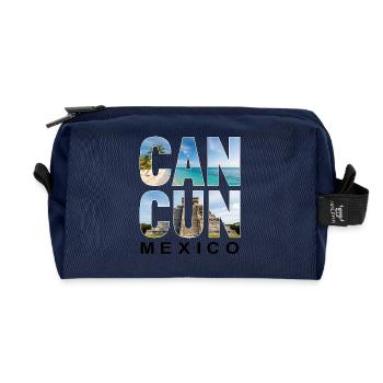 Cancun Mexico - Recycled Toiletry Zip Bag - navy - Front