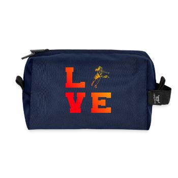 Pickleball athlete Geschenkidee für den Geburtstag - Recycelte Kulturtasche - Navy - Vorne