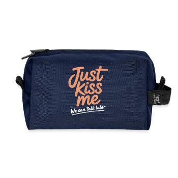 Parlez-moi plus tard Küss Mich JGA Soirée en solo - Trousse de toilette en tissu recyclé - marine - Devant