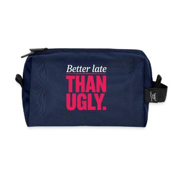 Better Late Than Ugly Make Up Diva Zuspätkommer - Recycelte Kulturtasche - Navy - Vorne