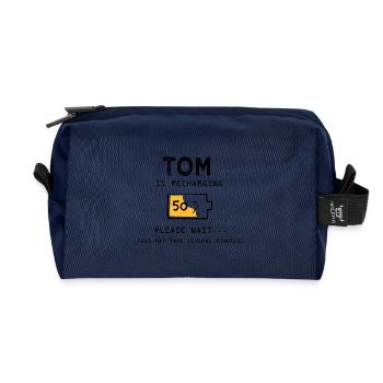 Tom prénom drôle sarcastique Cadeaux rigolos - Trousse de toilette en tissu recyclé - marine - Devant