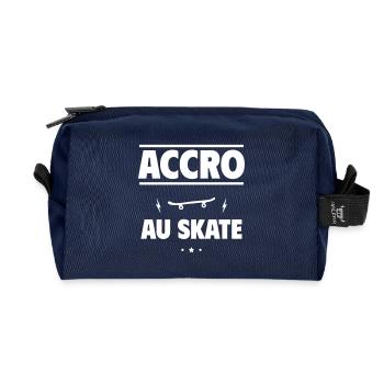 accro au skateboard - Trousse de toilette en tissu recyclé - marine - Devant