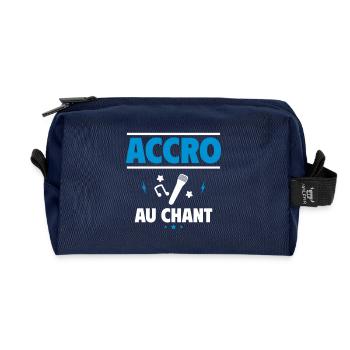 accro au chant - Trousse de toilette en tissu recyclé - marine - Devant