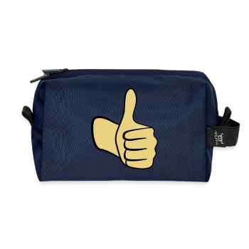Daumen hoch! - Recycelte Kulturtasche - Navy - Vorne