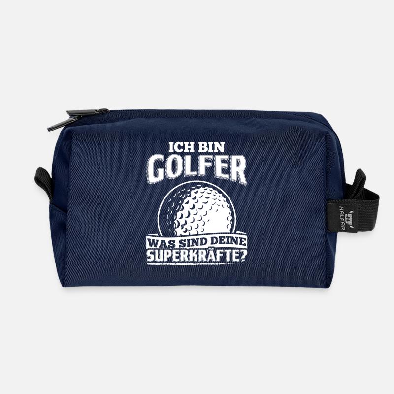 Lustiges Golf Golfer Shirt Ich Bin Golfer - Recycelte Kulturtasche - Navy