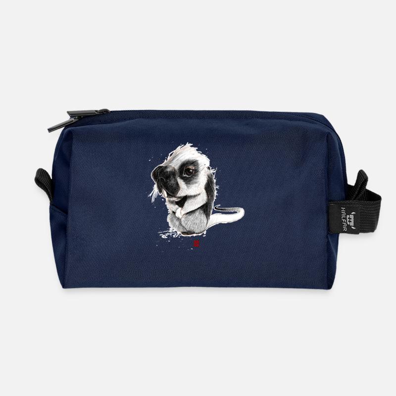 Rodent Sketchy - Recycled Toiletry Zip Bag - navy