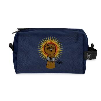 Black Power Faust - Recycelte Kulturtasche - Navy - Vorne