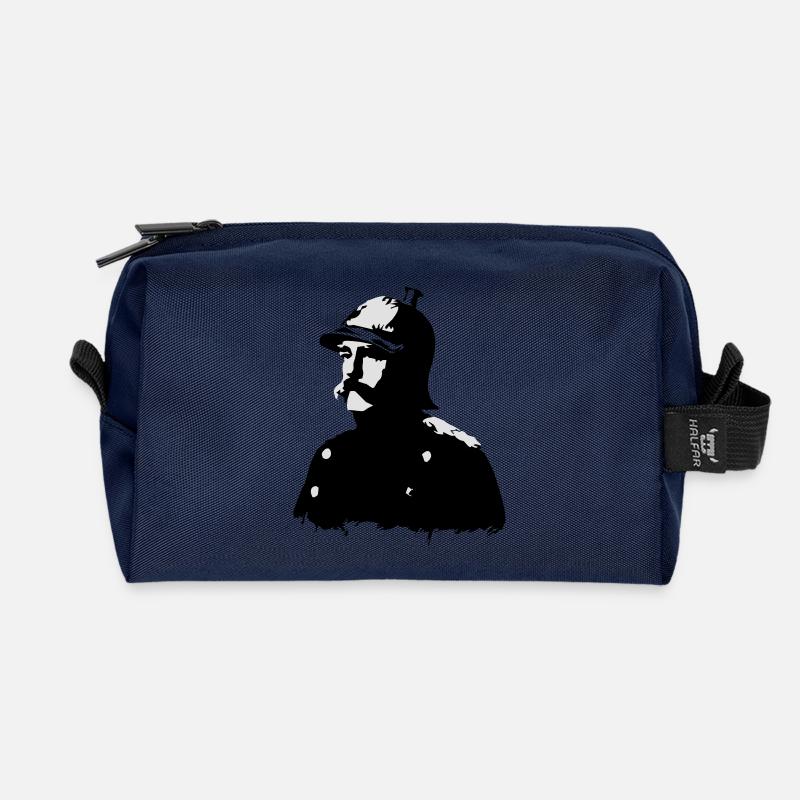 Otto von Bismarck (Bicolor) - Recycled Toiletry Zip Bag - navy