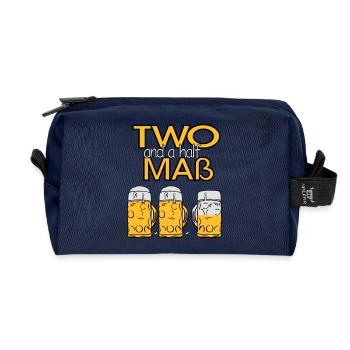 Two and a half Maß - Bier! - Recycelte Kulturtasche - Navy - Vorne