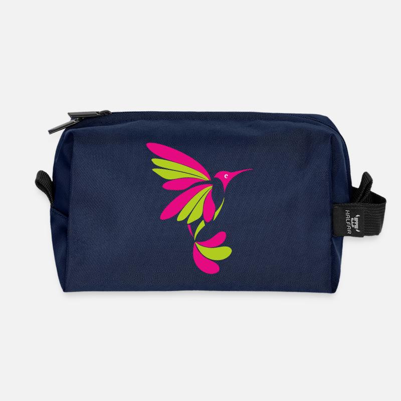 Kolibri 001 - Recycelte Kulturtasche - Navy