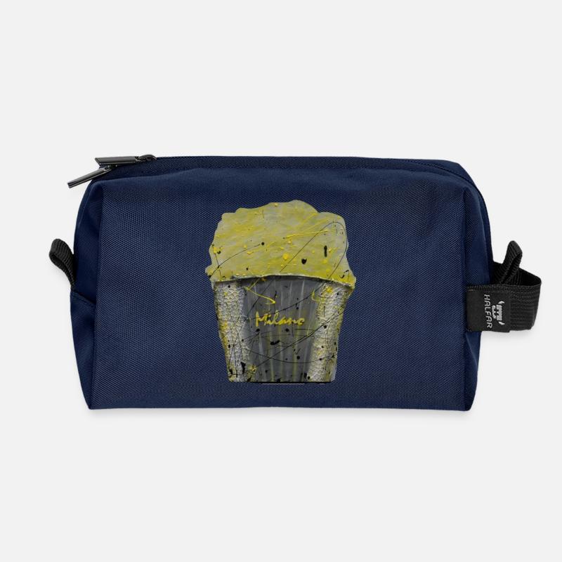 Modern Kunstwerk Milano - Recycelte Kulturtasche - Navy