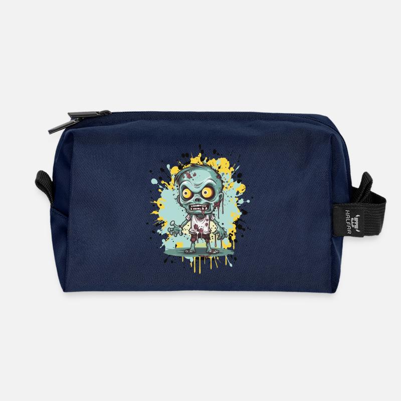 Zombie Comic - Recycelte Kulturtasche - Navy