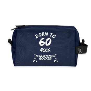 60 Né pour rocker le nouveau rockeur senior - Trousse de toilette en tissu recyclé - marine - Devant