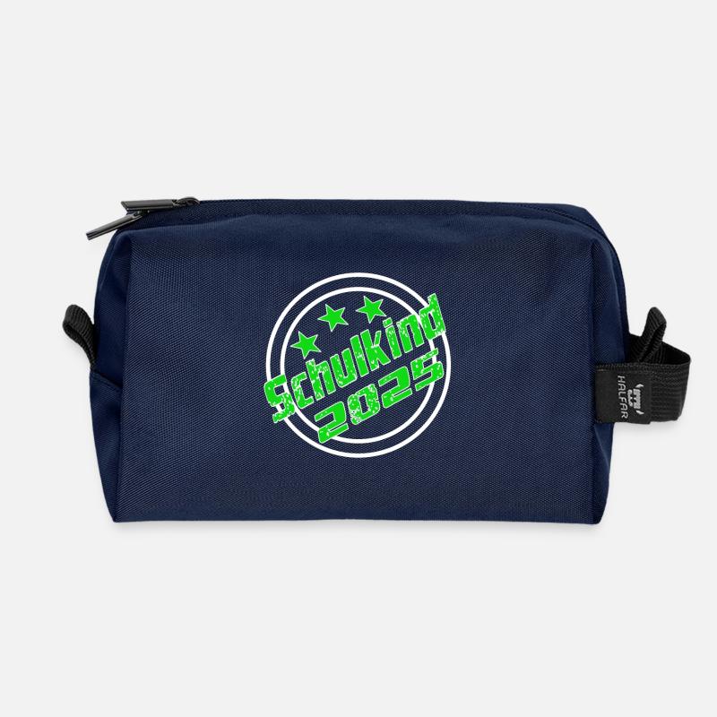 Schulkind 2025 Schulanfang Grundschule Kind - Recycelte Kulturtasche - Navy