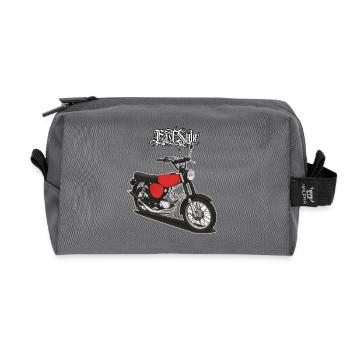 S51 (rouge) // Illustration - Trousse de toilette en tissu recyclé - anthracite - Devant
