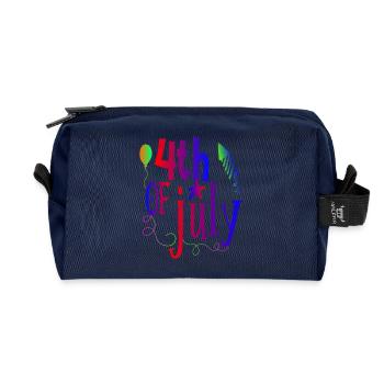 Independence Day USA Amerika 4th July Geschenk - Recycelte Kulturtasche - Navy - Vorne