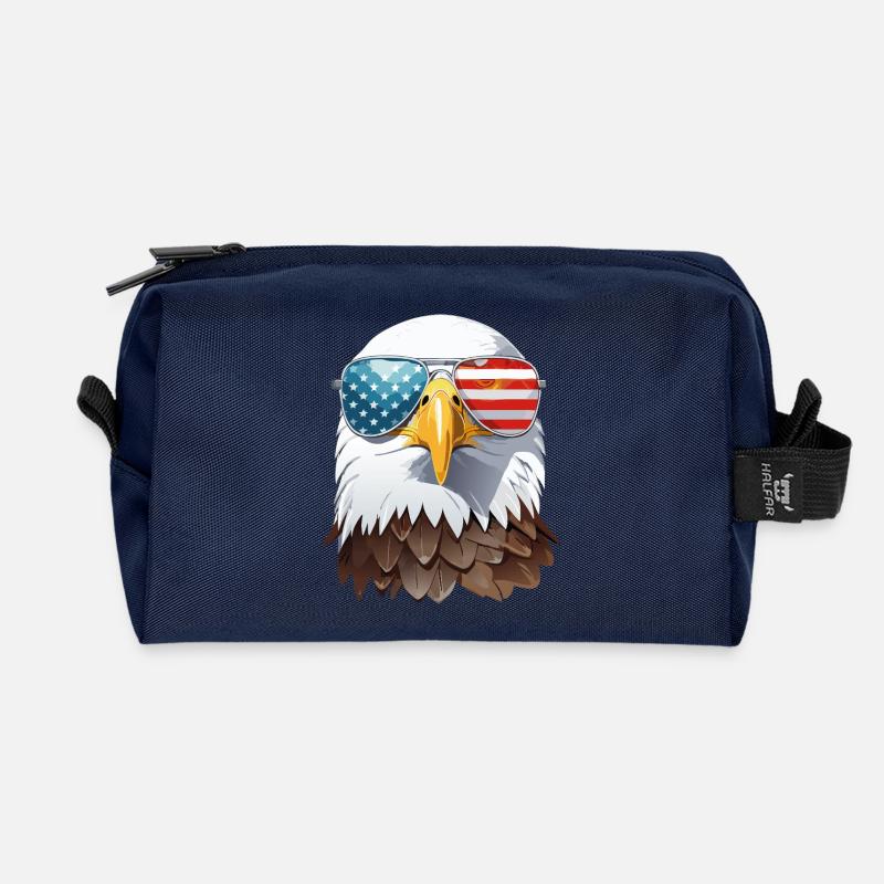 eagle head - Trousse de toilette en tissu recyclé - marine