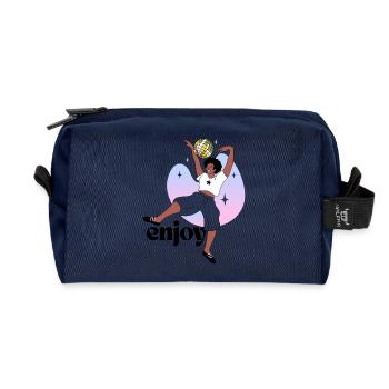 Disco Tanzen Fingerabdruck Illustration - Recycelte Kulturtasche - Navy - Vorne