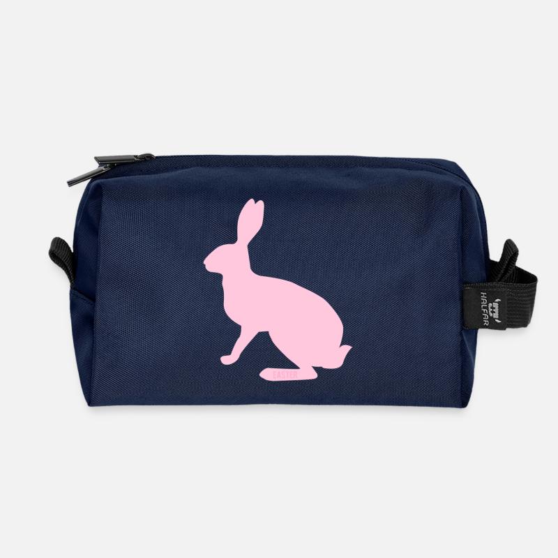 Hase ostern - Recycelte Kulturtasche - Navy