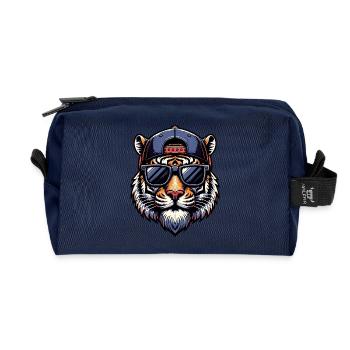 Cool Tiger – style urbain avec du mordant - Trousse de toilette en tissu recyclé - marine - Devant