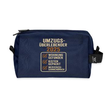 Umzug 2025 Wohnung Umzüge - Recycelte Kulturtasche - Navy - Vorne