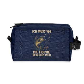 Pêche canne à pêche Sport Nature Adventure - Trousse de toilette en tissu recyclé - marine - Devant