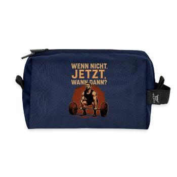 Bodybuilder Gym Sport Motivation - Trousse de toilette en tissu recyclé - marine - Devant