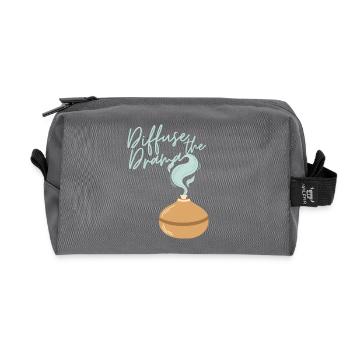 Diffuse the Drama (brown) - Recycelte Kulturtasche - Anthrazit - Vorne