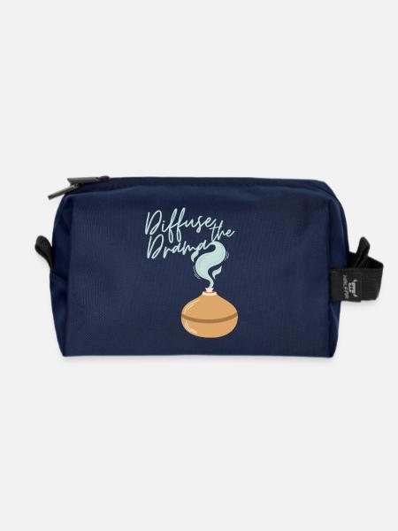 Diffuse the Drama (brown) - Recycelte Kulturtasche - Navy