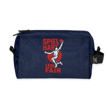 Basketball Game Hard Live Fair Motivation Sports - Recycled Toiletry Zip Bag - navy - Front