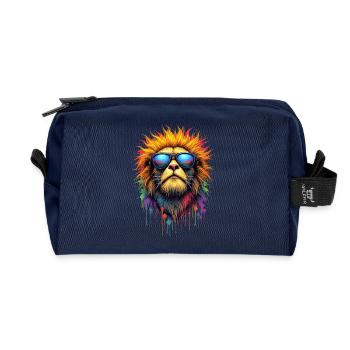 Dj Suricate chat avec lunettes de soleil T-Shirt - Trousse de toilette en tissu recyclé - marine - Devant