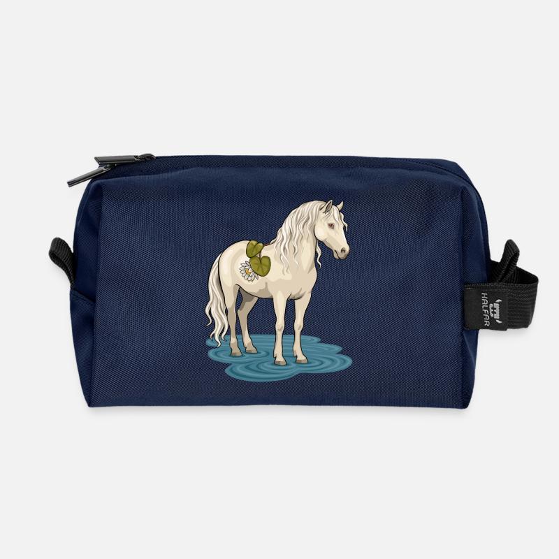 Das Bachpferd - Recycelte Kulturtasche - Navy