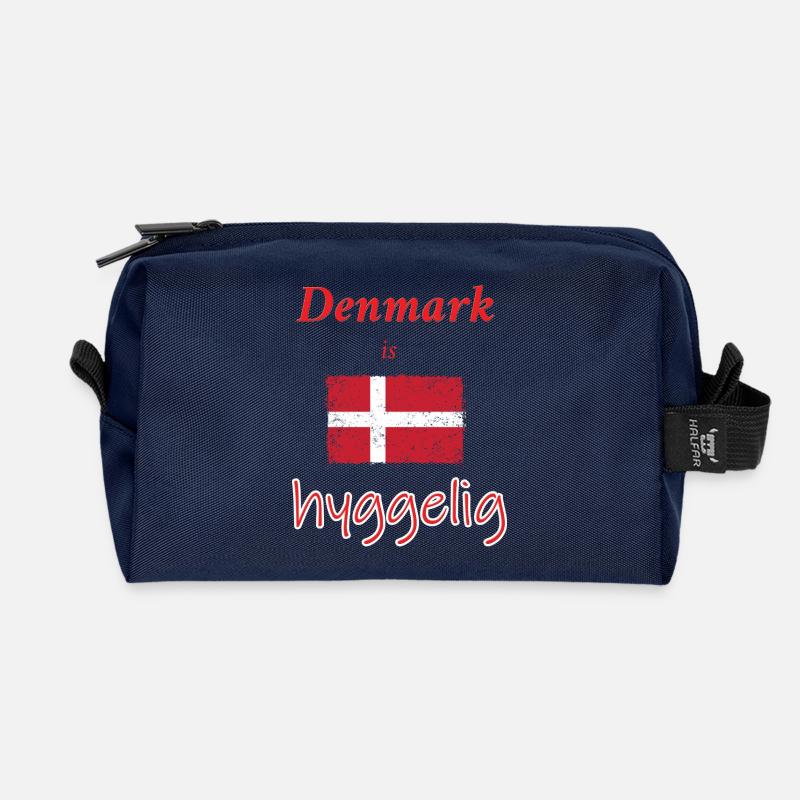 Hygelige Denmark Flag Illustration - Recycelte Kulturtasche - Navy