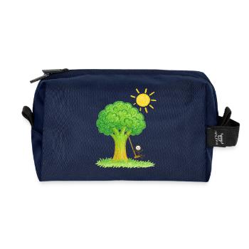 Brokkolibaum Swingin' Tage - Recycelte Kulturtasche - Navy - Vorne